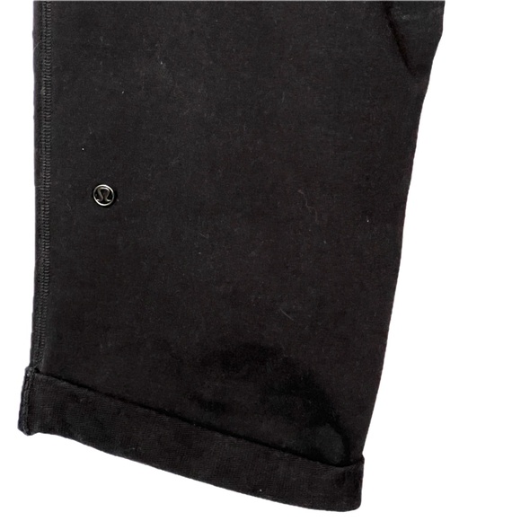 Lululemon Crop Joggers Black Size 6 Drawstring Drop Crotch Harem Yoga Cotton Bld - Picture 4 of 7